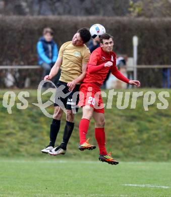 Fussball. Kaerntner Liga. Atus Ferlach gegen Koettmannsdorf. Martin Sustersic (Ferlach), Philipp Gatti (Koettmannsdorf). Ferlach, 5.11.2016.
Foto: Kuess
---
pressefotos, pressefotografie, kuess, qs, qspictures, sport, bild, bilder, bilddatenbank