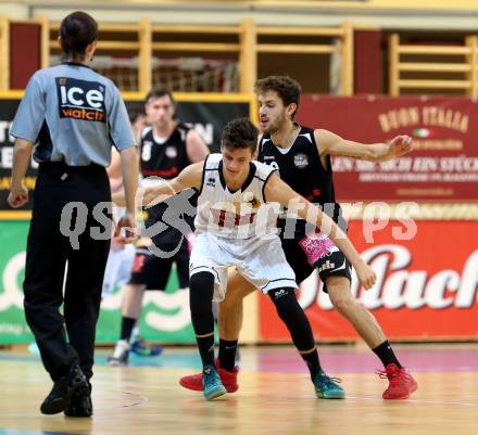 Basketball 2. Bundesliga. GD 5. Runde. Woerthersee Piraten gegen Mattersburg Rocks. Maximilian Sickl (Woerthersee Piraten), Nicoli Jan (Mattersburg). Klagenfurt, am 5.11.2016.
Foto: Kuess
---
pressefotos, pressefotografie, kuess, qs, qspictures, sport, bild, bilder, bilddatenbank