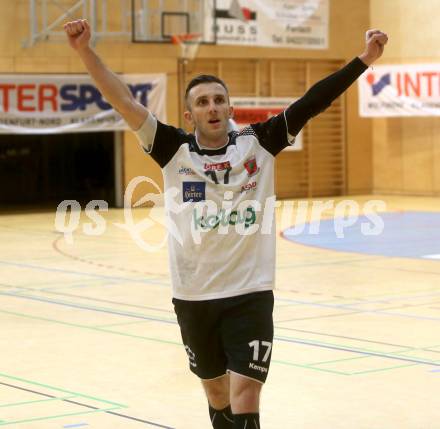 HLA. Handball Bundesliga. SC Ferlach gegen Union JURI Leoben. Jubel Izudin Mujanovic (Ferlach). Ferlach, am 11.11.2016.
Foto: Kuess

---
pressefotos, pressefotografie, kuess, qs, qspictures, sport, bild, bilder, bilddatenbank