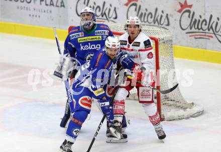 EBEL. Eishockey Bundesliga. VSV gegen	KAC. Jeremie Ouellet Blain. Olivier Roy, (VSV), Patrick Harand  (KAC). Villach, am 13.11.2016.
Foto: Kuess

---
pressefotos, pressefotografie, kuess, qs, qspictures, sport, bild, bilder, bilddatenbank