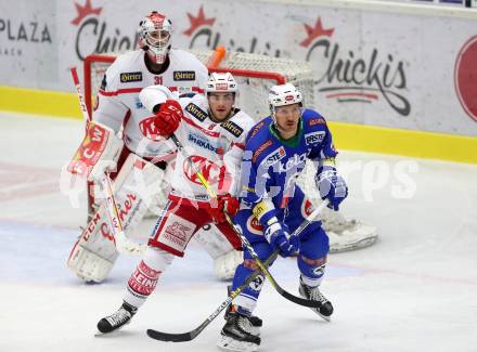 EBEL. Eishockey Bundesliga. VSV gegen	KAC. Philipp Pinter,  (VSV), Matthew Neal, David Madlehner (KAC). Villach, am 13.11.2016.
Foto: Kuess

---
pressefotos, pressefotografie, kuess, qs, qspictures, sport, bild, bilder, bilddatenbank