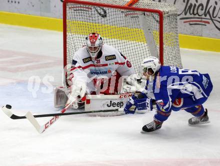 EBEL. Eishockey Bundesliga. VSV gegen	KAC. Corey Locke, (VSV), David Madlehner (KAC). Villach, am 13.11.2016.
Foto: Kuess

---
pressefotos, pressefotografie, kuess, qs, qspictures, sport, bild, bilder, bilddatenbank