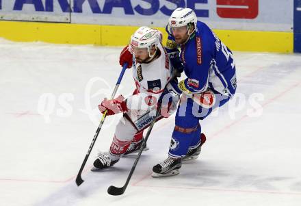 EBEL. Eishockey Bundesliga. VSV gegen	KAC. Evan McGrath, (VSV), Thomas Koch (KAC). Villach, am 13.11.2016.
Foto: Kuess

---
pressefotos, pressefotografie, kuess, qs, qspictures, sport, bild, bilder, bilddatenbank