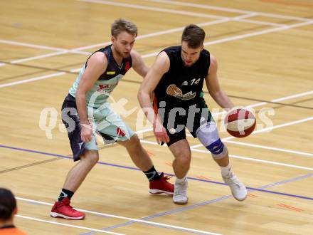 Basketball 2. Bundesliga. GD 7. Runde. Raiders Villach gegen Basket Flames.  Tim Huber,  (Villach), Rohrboeck Joshua (Basket Flames). Villach, am 20.11.2016.
Foto: Kuess
---
pressefotos, pressefotografie, kuess, qs, qspictures, sport, bild, bilder, bilddatenbank