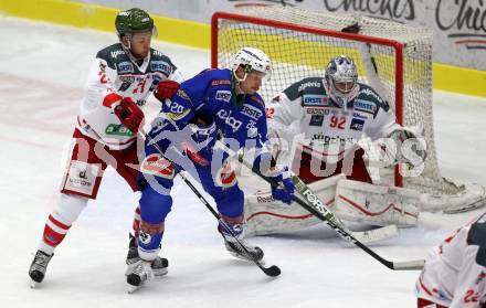 EBEL. Eishockey Bundesliga. VSV gegen	HCB Suedtirol Alperia. Jan Urbas, (VSV), Daniel Glira, Marcel Melichercik (Bozen). Villach, am 20.11.2016.
Foto: Kuess

---
pressefotos, pressefotografie, kuess, qs, qspictures, sport, bild, bilder, bilddatenbank