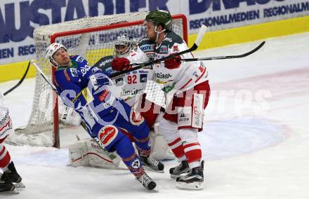 EBEL. Eishockey Bundesliga. VSV gegen	HCB Suedtirol Alperia. Dustin Johner, (VSV), Marcel Melichercik, Daniel Glira  (Bozen). Villach, am 20.11.2016.
Foto: Kuess

---
pressefotos, pressefotografie, kuess, qs, qspictures, sport, bild, bilder, bilddatenbank