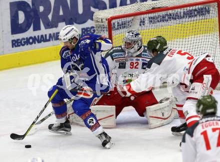 EBEL. Eishockey Bundesliga. VSV gegen	HCB Suedtirol Alperia. Benjamin Petrik,  (VSV), Marcel Melichercik, Maxwell Everson (Bozen). Villach, am 20.11.2016.
Foto: Kuess

---
pressefotos, pressefotografie, kuess, qs, qspictures, sport, bild, bilder, bilddatenbank