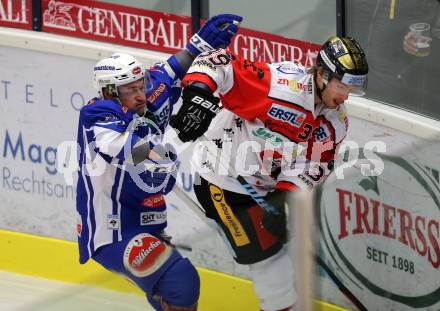 EBEL. Eishockey Bundesliga. VSV gegen	HC Orli Znojmo. Kevin Wehrs, (VSV), Tomas Plihal (Znojmo). Villach, am 25.11.2016.
Foto: Kuess

---
pressefotos, pressefotografie, kuess, qs, qspictures, sport, bild, bilder, bilddatenbank