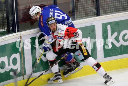 EBEL. Eishockey Bundesliga. VSV gegen	HC Orli Znojmo. Miha Verlic,  (VSV), Jakub Stehlik (Znojmo). Villach, am 25.11.2016.
Foto: Kuess

---
pressefotos, pressefotografie, kuess, qs, qspictures, sport, bild, bilder, bilddatenbank