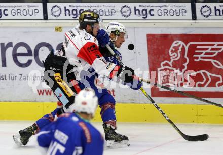 EBEL. Eishockey Bundesliga. VSV gegen	HC Orli Znojmo. Nico Brunner,  (VSV), David Bartos (Znojmo). Villach, am 25.11.2016.
Foto: Kuess

---
pressefotos, pressefotografie, kuess, qs, qspictures, sport, bild, bilder, bilddatenbank