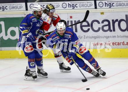 EBEL. Eishockey Bundesliga. VSV gegen	HC Orli Znojmo. Miha Verlic, Olivier Latendresse, (VSV), Libor Sulak (Znojmo). Villach, am 25.11.2016.
Foto: Kuess

---
pressefotos, pressefotografie, kuess, qs, qspictures, sport, bild, bilder, bilddatenbank