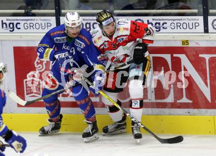 EBEL. Eishockey Bundesliga. VSV gegen	HC Orli Znojmo. Miha Verlic, (VSV), Jakub Stehlik (Znojmo). Villach, am 25.11.2016.
Foto: Kuess

---
pressefotos, pressefotografie, kuess, qs, qspictures, sport, bild, bilder, bilddatenbank