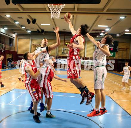 Basketball 2. Bundesliga. GD 8. Runde. KOS Celovec gegen St. Poelten Dragons. Vjeran Soldo, Andi Smrtnik,  (KOS Celovec), Andreas Bauch, Florian Poecksteiner, Michael Diesner (St. Poelten). Klagenfurt, am 26.11.2016.
Foto: Kuess
---
pressefotos, pressefotografie, kuess, qs, qspictures, sport, bild, bilder, bilddatenbank