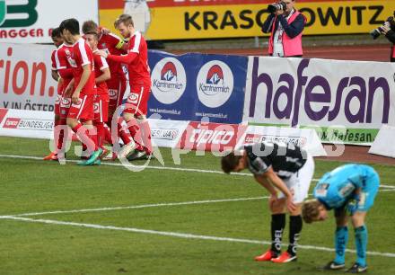 Fussball Bundesliga. RZ Pellets WAC gegen FK Austria Wien. Torjubel Austria Wien. Wolfsberg, am 27.11.2016.
Foto: Kuess

---
pressefotos, pressefotografie, kuess, qs, qspictures, sport, bild, bilder, bilddatenbank