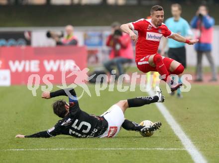 Fussball Bundesliga. RZ Pellets WAC gegen FK Austria Wien. Nemanja Rnic,  (WAC), Lucas Henrique Ferreira Venuto (Austria Wien). Wolfsberg, am 27.11.2016.
Foto: Kuess

---
pressefotos, pressefotografie, kuess, qs, qspictures, sport, bild, bilder, bilddatenbank