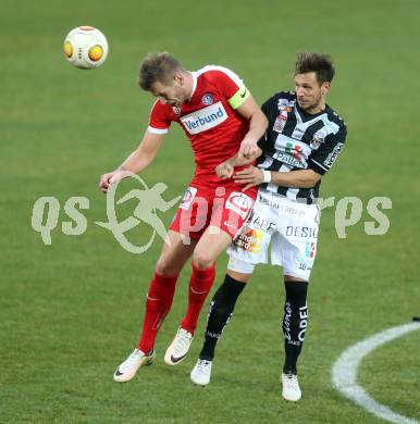 Fussball Bundesliga. RZ Pellets WAC gegen FK Austria Wien. Daniel Offenbacher,  (WAC), Alexander Gruenwald (Austria Wien). Wolfsberg, am 27.11.2016.
Foto: Kuess

---
pressefotos, pressefotografie, kuess, qs, qspictures, sport, bild, bilder, bilddatenbank