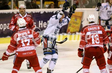 EBEL. Eishockey Bundesliga. KAC gegen 	Fehervar AV 19. Torjubel Istvan Sofron (Alba Volan). Klagenfurt, am 27.11.2016.
Foto: Kuess

---
pressefotos, pressefotografie, kuess, qs, qspictures, sport, bild, bilder, bilddatenbank