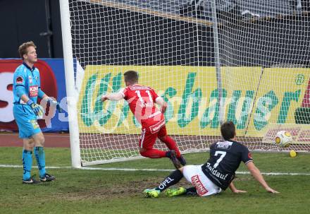 Fussball Bundesliga. RZ Pellets WAC gegen FK Austria Wien. Torjubel Lucas Henrique Ferreira Venuto (Austria Wien). Wolfsberg, am 27.11.2016.
Foto: Kuess

---
pressefotos, pressefotografie, kuess, qs, qspictures, sport, bild, bilder, bilddatenbank