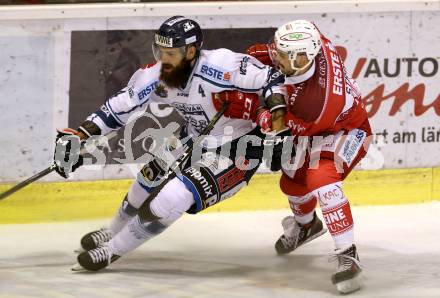 EBEL. Eishockey Bundesliga. KAC gegen 	Fehervar AV 19. Steven Strong, (KAC), Antonin Manavian  (Alba Volan). Klagenfurt, am 27.11.2016.
Foto: Kuess

---
pressefotos, pressefotografie, kuess, qs, qspictures, sport, bild, bilder, bilddatenbank