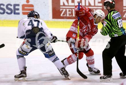 EBEL. Eishockey Bundesliga. KAC gegen 	Fehervar AV 19. Thomas Koch,  (KAC), Justin Maylan (Alba Volan). Klagenfurt, am 27.11.2016.
Foto: Kuess

---
pressefotos, pressefotografie, kuess, qs, qspictures, sport, bild, bilder, bilddatenbank