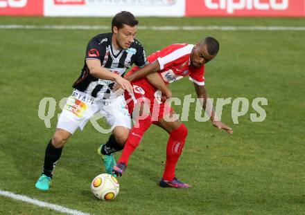 Fussball Bundesliga. RZ Pellets WAC gegen FK Austria Wien. Dario Baldauf,  (WAC), Felipe Augusto Rodrigues Pires (Austria Wien). Wolfsberg, am 27.11.2016.
Foto: Kuess

---
pressefotos, pressefotografie, kuess, qs, qspictures, sport, bild, bilder, bilddatenbank