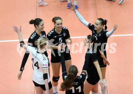 Volleyball Frauen Bundesliga. ATSC Wildcats gegen SG VB NOE Sokol/Post. Jubel Sokol. Bleiburg, am 1.12.2016.
Foto: Kuess

---
pressefotos, pressefotografie, kuess, qs, qspictures, sport, bild, bilder, bilddatenbank