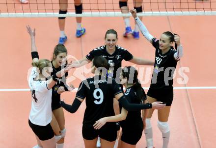 Volleyball Frauen Bundesliga. ATSC Wildcats gegen SG VB NOE Sokol/Post.Jubel  (SG Sokol/Post). Bleiburg, am 1.12.2016.
Foto: Kuess

---
pressefotos, pressefotografie, kuess, qs, qspictures, sport, bild, bilder, bilddatenbank