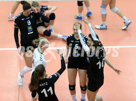 Volleyball Frauen Bundesliga. ATSC Wildcats gegen SG VB NOE Sokol/Post.Jubel  (SG Sokol/Post). Bleiburg, am 1.12.2016.
Foto: Kuess

---
pressefotos, pressefotografie, kuess, qs, qspictures, sport, bild, bilder, bilddatenbank