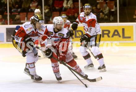 EBEL. Eishockey Bundesliga. KAC gegen 	HC Orli Znojmo. Mitja Robar, (KAC), Libor Sulak (Znojmo). Klagenfurt, am 2.12.2016.
Foto: Kuess

---
pressefotos, pressefotografie, kuess, qs, qspictures, sport, bild, bilder, bilddatenbank