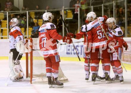 EBEL. Eishockey Bundesliga. KAC gegen 	HC Orli Znojmo. Torjubel KAC. Klagenfurt, am 2.12.2016.
Foto: Kuess

---
pressefotos, pressefotografie, kuess, qs, qspictures, sport, bild, bilder, bilddatenbank