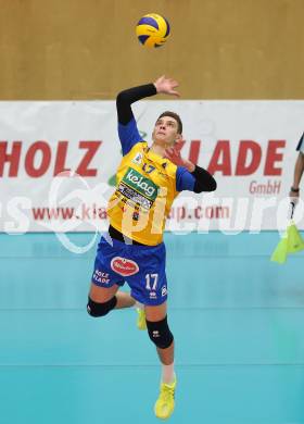 Volleyball Bundesliga. SK Posojilnica Aich/Dob gegen Hypo Tirol. Mario Koncilja (Aich/Dob). Bleiburg, 1.12.2016.
Foto: Kuess 
---
pressefotos, pressefotografie, kuess, qs, qspictures, sport, bild, bilder, bilddatenbank