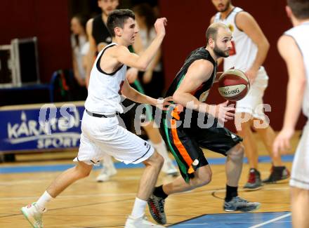 Basketball 2. Bundesliga. GD 9. Runde. Woerthersee Piraten gegen Basket Flames. Volkan Oezdemir, (Woerthersee Piraten), Tobias Stadlmann (Basket Flames). Klagenfurt, am 3.12.2016.
Foto: Kuess
---
pressefotos, pressefotografie, kuess, qs, qspictures, sport, bild, bilder, bilddatenbank