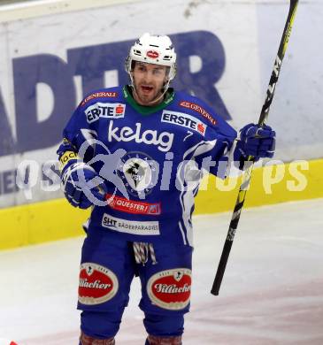 EBEL. Eishockey Bundesliga. VSV gegen	Dornbirner Eishockey Club. Torjubel Samuel Labrecque (VSV). Villach, am 9.12.2016.
Foto: Kuess

---
pressefotos, pressefotografie, kuess, qs, qspictures, sport, bild, bilder, bilddatenbank