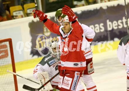 EBEL. Eishockey Bundesliga. KAC gegen 	HCB Suedtirol Alperia. Torjubel Stefan Geier, (KAC). Klagenfurt, am 16.12.2016.
Foto: Kuess

---
pressefotos, pressefotografie, kuess, qs, qspictures, sport, bild, bilder, bilddatenbank