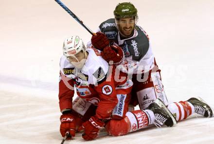 EBEL. Eishockey Bundesliga. KAC gegen 	HCB Suedtirol Alperia. Ziga Pance,  (KAC), Markus Gander (Bozen). Klagenfurt, am 16.12.2016.
Foto: Kuess

---
pressefotos, pressefotografie, kuess, qs, qspictures, sport, bild, bilder, bilddatenbank