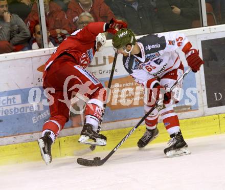 EBEL. Eishockey Bundesliga. KAC gegen 	HCB Suedtirol Alperia. Ziga Pance,  (KAC), Alexander Gellert (Bozen). Klagenfurt, am 16.12.2016.
Foto: Kuess

---
pressefotos, pressefotografie, kuess, qs, qspictures, sport, bild, bilder, bilddatenbank