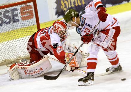 EBEL. Eishockey Bundesliga. KAC gegen 	HCB Suedtirol Alperia. Tomas Duba, (KAC), Markus Gander (Bozen). Klagenfurt, am 16.12.2016.
Foto: Kuess

---
pressefotos, pressefotografie, kuess, qs, qspictures, sport, bild, bilder, bilddatenbank