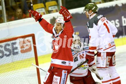 EBEL. Eishockey Bundesliga. KAC gegen 	HCB Suedtirol Alperia. Torjubel Stefan Geier (KAC). Klagenfurt, am 16.12.2016.
Foto: Kuess

---
pressefotos, pressefotografie, kuess, qs, qspictures, sport, bild, bilder, bilddatenbank