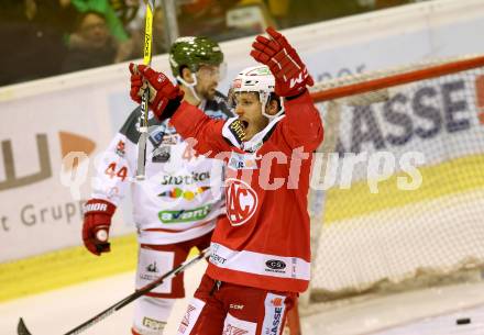 EBEL. Eishockey Bundesliga. KAC gegen 	HCB Suedtirol Alperia. Torjubel Stefan Geier (KAC). Klagenfurt, am 16.12.2016.
Foto: Kuess

---
pressefotos, pressefotografie, kuess, qs, qspictures, sport, bild, bilder, bilddatenbank