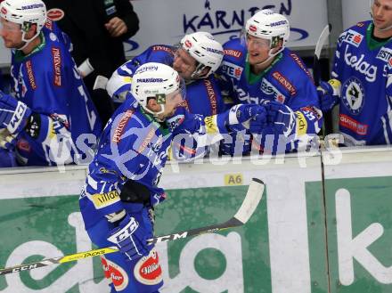 EBEL. Eishockey Bundesliga. VSV gegen	HC TWK Innsbruck, Die Haie. Torjubel Florian Muehlstein (VSV). Villach, am 16.12.2016.
Foto: Kuess

---
pressefotos, pressefotografie, kuess, qs, qspictures, sport, bild, bilder, bilddatenbank