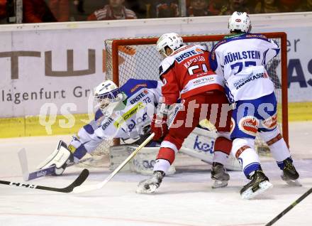 EBEL. Eishockey Bundesliga. KAC gegen 	VSV. Kevin Kapstat,  (KAC), Florian Muehlstein, Lukas Herzog (VSV). Klagenfurt, am 18.12.2016.
Foto: Kuess

---
pressefotos, pressefotografie, kuess, qs, qspictures, sport, bild, bilder, bilddatenbank