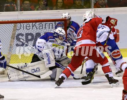 EBEL. Eishockey Bundesliga. KAC gegen 	VSV. Stefan Geier, (KAC), Lukas Herzog (VSV). Klagenfurt, am 18.12.2016.
Foto: Kuess

---
pressefotos, pressefotografie, kuess, qs, qspictures, sport, bild, bilder, bilddatenbank