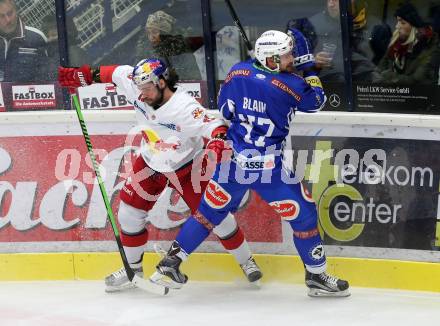 EBEL. Eishockey Bundesliga. VSV gegen	EC Red Bull Salzburg	. Jeremie Ouellet Blain, (VSV),  Michael Schiechl  (Salzburg). Villach, am 20.12.2016.
Foto: Kuess

---
pressefotos, pressefotografie, kuess, qs, qspictures, sport, bild, bilder, bilddatenbank