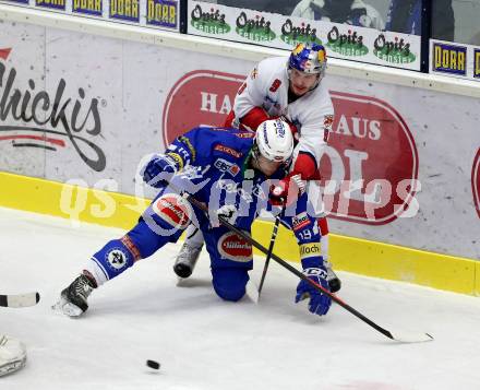 EBEL. Eishockey Bundesliga. VSV gegen	EC Red Bull Salzburg	. Stefan Bacher, (VSV), Alexander Rauchenwald (Salzburg). Villach, am 20.12.2016.
Foto: Kuess

---
pressefotos, pressefotografie, kuess, qs, qspictures, sport, bild, bilder, bilddatenbank