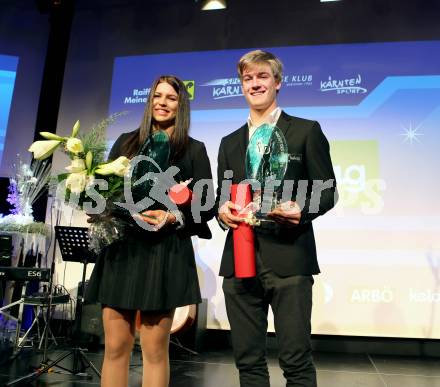 Sportgala. Nacht des Sports. Ehrung Sportler des Jahres.  Rookie of the Year Nadine Fest und Felix Oschmautz. Velden, 21.12.2016.
Foto: Kuess 
---
pressefotos, pressefotografie, kuess, qs, qspictures, sport, bild, bilder, bilddatenbank