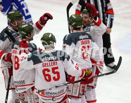 EBEL. Eishockey Bundesliga. VSV gegen	HCB Suedtirol Alperia. Torjubel Bozen. Villach, am 26.12.2016.
Foto: Kuess

---
pressefotos, pressefotografie, kuess, qs, qspictures, sport, bild, bilder, bilddatenbank