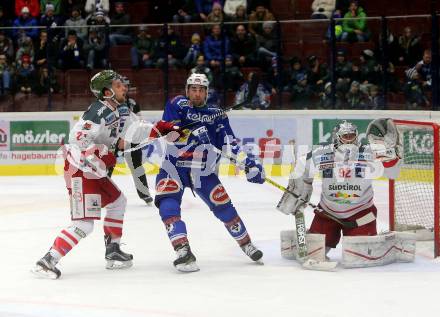 EBEL. Eishockey Bundesliga. VSV gegen	HCB Suedtirol Alperia. Eric Hunter, (VSV), Daniel Glira, Marcel Melichercik  (Bozen). Villach, am 26.12.2016.
Foto: Kuess

---
pressefotos, pressefotografie, kuess, qs, qspictures, sport, bild, bilder, bilddatenbank