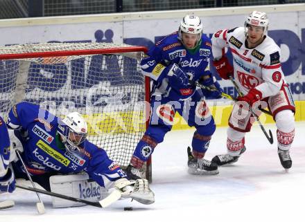 EBEL. Eishockey Bundesliga. VSV gegen	KAC. Olivier Roy, Nico Brunner
(VSV), Matthew Neal  (KAC). Villach, am 28.12.2016.
Foto: Kuess

---
pressefotos, pressefotografie, kuess, qs, qspictures, sport, bild, bilder, bilddatenbank