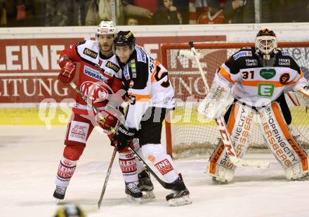 EBEL. Eishockey Bundesliga. KAC gegen 	Moser Medical Graz99ers. Stefan Geier, (KAC), Mario Petrovitz, Sebastian Dahm   (Graz). Klagenfurt, am 6.1.2017.
Foto: Kuess

---
pressefotos, pressefotografie, kuess, qs, qspictures, sport, bild, bilder, bilddatenbank