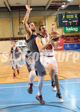 Basketball 2. Bundesliga. GD 12. Runde. Woerthersee Piraten gegen Raiders Villach. Milos Mickovic (Piraten), Marko Kolaric  (Raiders). Klagenfurt, am 7.1.2017.
Foto: Kuess
---
pressefotos, pressefotografie, kuess, qs, qspictures, sport, bild, bilder, bilddatenbank